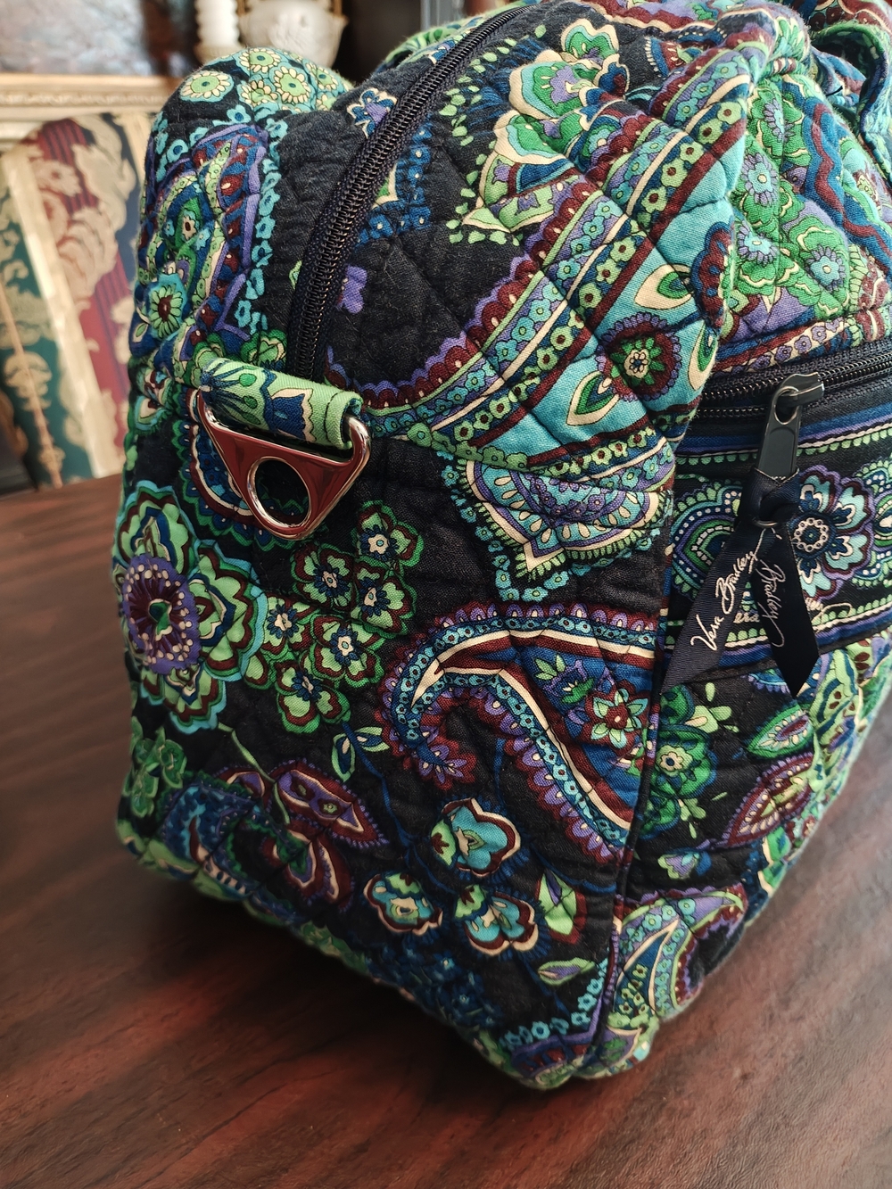 3 Piece Vera Bradley Blue Rhapsody Paisley Duffle Bags And Shoulder Bag - Picture 8 of 16